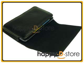   Black Leather Case with Belt Clip for Samsung Galaxy Note  
