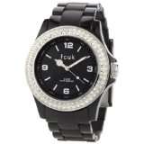 Juicy Couture Womens 1900643 Lively Soft Black Ceramic Bracelet Watch 
