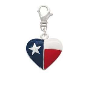  Texas Lone Star Heart Clip On Charm [Jewelry] Jewelry