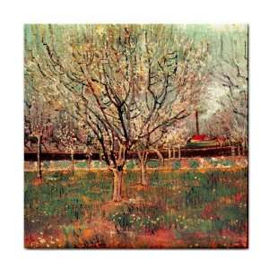  Orchard in Blossom Plum Trees By Vincent Van Gogh Tile 