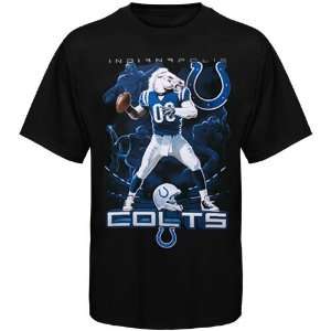  NFL Indianapolis Colts Black The Quarterback T shirt 