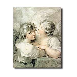  Two Angels 18th Century drawing Giclee Print