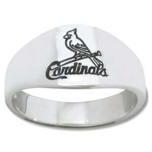 St. Louis Cardinals Mens Sterling Silver Cigar Band Ring:  