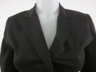 TAHARI PETITE Black Long Sleeve Blazer A Line Skirt 8 P  