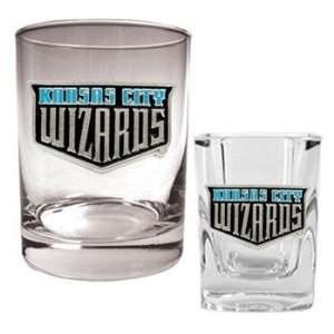  Sporting Kansas City MLS Rocks Glass & Shot Glass Set 
