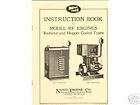 Novo Model RF Engine Instruction Manual, 1926 Radiator & Hopper Cooled 