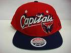 Washington Capitals Zephyr Flat Brim Snapback Cap Shadow Script Hat 