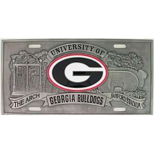  Georgia Bulldogs 3D License Plate