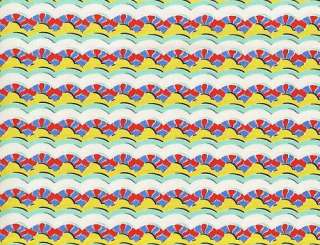 Quilt Quilting Fabric Felicity Miller Kite Cloud Stripe Gold Red Green 
