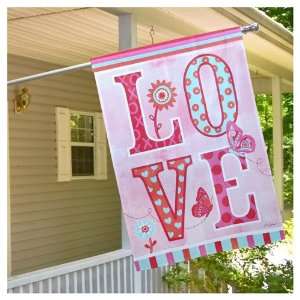  Valentines Day Banner Flag   L O V E: Patio, Lawn & Garden