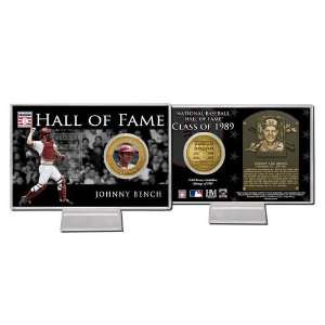  Highland Mint JBHOFCOLBCCK Johnny Bench Hall of Fame Coin 
