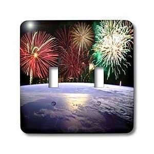 Sandy Mertens Patriotic   Fireworks and Earth   Light Switch Covers 
