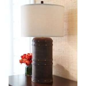  Jamie Young Leather Barrel Table Lamp Automotive