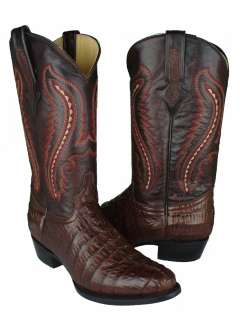 New *CROCODILE* Design Leather Cowboy Boots Mens 10  