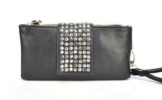 Fashion Womens Leather Shinning Spots Evening Bag Clutch Purse Wallet 