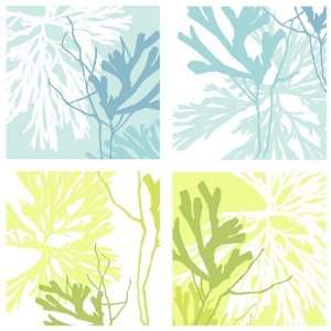  Blue Yellow Plant Wall Decals Appliques: Home & Kitchen