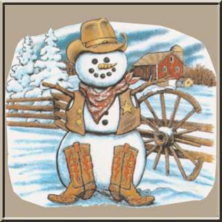 Cowboy Snowman Western Snow Man Shirt S XL,2X,3X,4X,5X  
