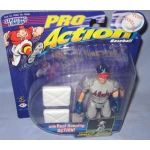   Jones Pro Action Starting Lineup Figure, Atlanta Braves: Toys & Games