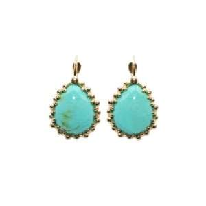   Dew Drop Collection   Pear Drop Earrings   Turquoise: ANZIE: Jewelry