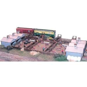 The N Scale Architect Quality Meat Stock Yard Laser Cut Wood Kit 