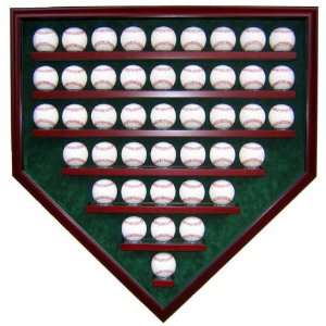  Elite 43 Baseball Homeplate Shaped Display Case: Sports 
