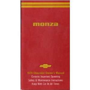  1979 CHEVROLET MONZA Owners Manual User Guide Automotive