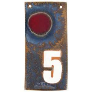   spots house numbers   #5 in coco moon, matatdor red