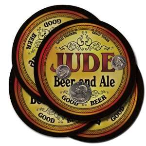  JUDE Family Name Beer & Ale Coasters 
