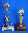 Two Vintage 1960s 70s Go Kart Gokart Cart Trophy Trophies