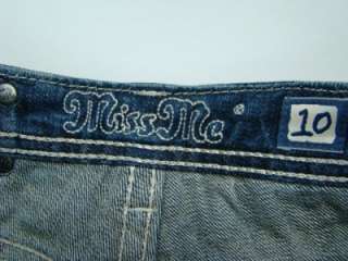 New Auth Girls Miss Me Rhinestone Embellished Bootcut Jeans Size 10 