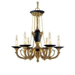    GD Large 6 Light 360w (30H x 28W) Chandelier Lighting in Dore Gold