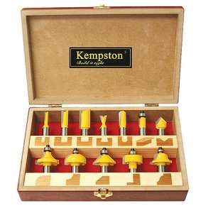  Kempston KC5120 Router Bit Set, 1/2 Inch Shank, 12 Pieces 