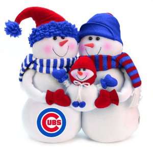  MLB Chicago Cubs Snowmen Family Holiday Table Top 