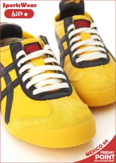Asics Onitsuka Tiger Mexico 66 Yellow/Black Shoes #T48  