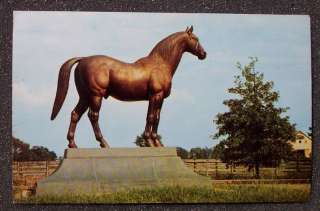 1950s Man O War Wonder Horse Statue Lexington KY PC  