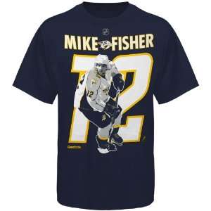  Reebok Mike Fisher Nashville Predators #12 Player T shirt 