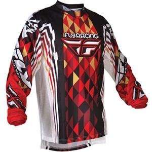  2012 FLY RACING KINETIC JERSEY (SMALL) (RED/BLACK 