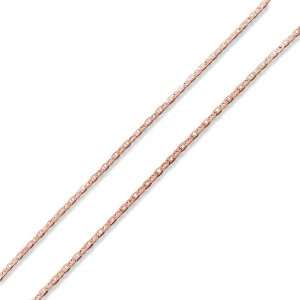   Rose Gold Plated Sterling Silver 16 Flat Marina Chain Necklace 3mm