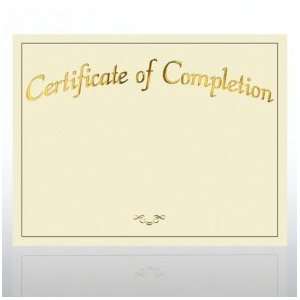  Foil Certificate Paper   Certificate of Completion   Cream 
