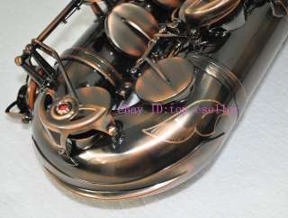   Red Brass Copper Bb Tenor Saxophone high F# Saxofan NEW case  