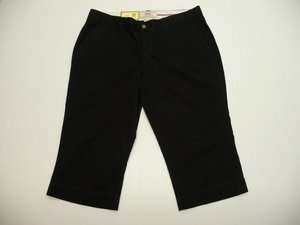Old Navy Womens Size 6 8 10 Black Perfect Capri Khaki Pants NWT  