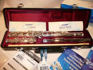   Silver Plated Flute Offset G Key Student Opened to Inspect Test  