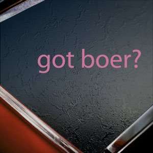  Got Boer? Pink Decal Goat Farmers Truck Window Pink 
