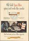 1960 Print Ad Old Gold Spin Filter Thermometer shells