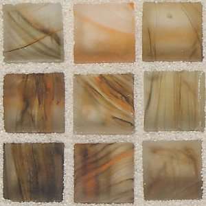  Classic Glass Tiles 5/8 x 1 1/4 Mosaic Warm Sunset Frosted 