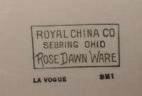 La Vogue Royal China Rose Dawn Ware 2 Serving Trays USA  