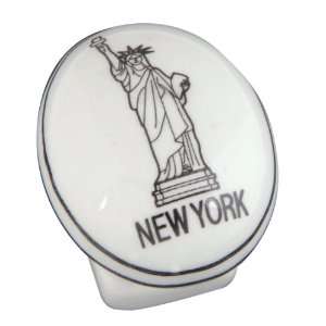  Atlas Homewares 3144 1 Inch New York Ceramic Knob, Ceramic 