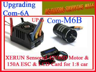   M6A upto M6b SD 4274SD 2200KV Motor & 150A ESC &LCD Card for 18 car