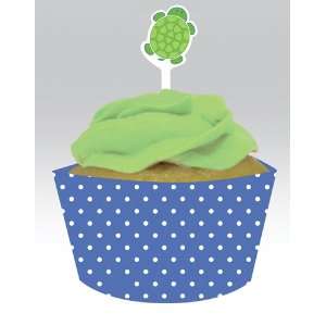  Turtle Themed Cupcake Wrappers and Picks