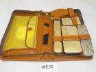 VTG Mens Grooming Travel Kit 9 pcs in Leather Case  